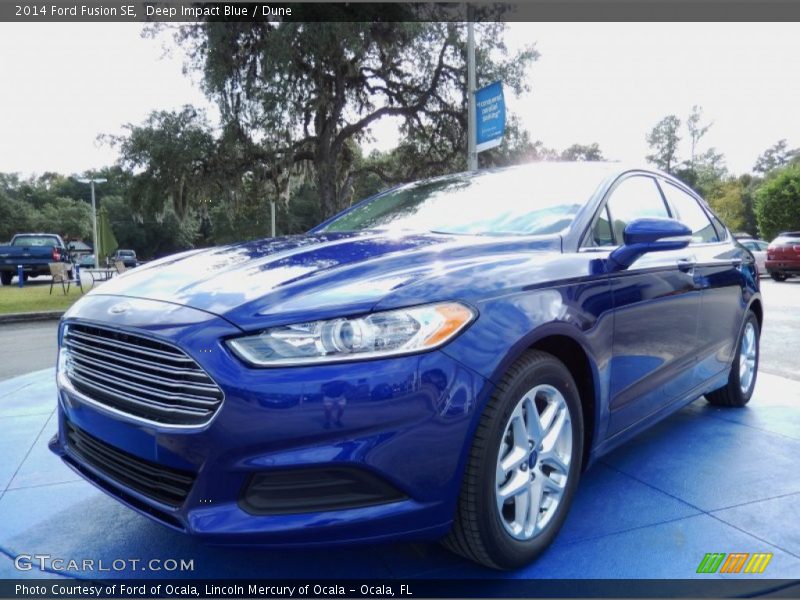 Deep Impact Blue / Dune 2014 Ford Fusion SE