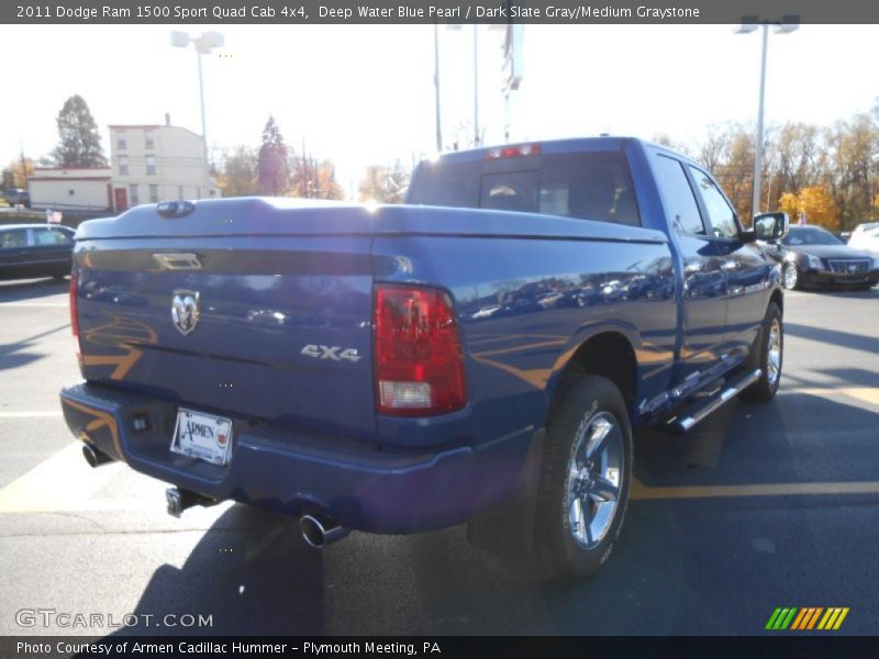 Deep Water Blue Pearl / Dark Slate Gray/Medium Graystone 2011 Dodge Ram 1500 Sport Quad Cab 4x4