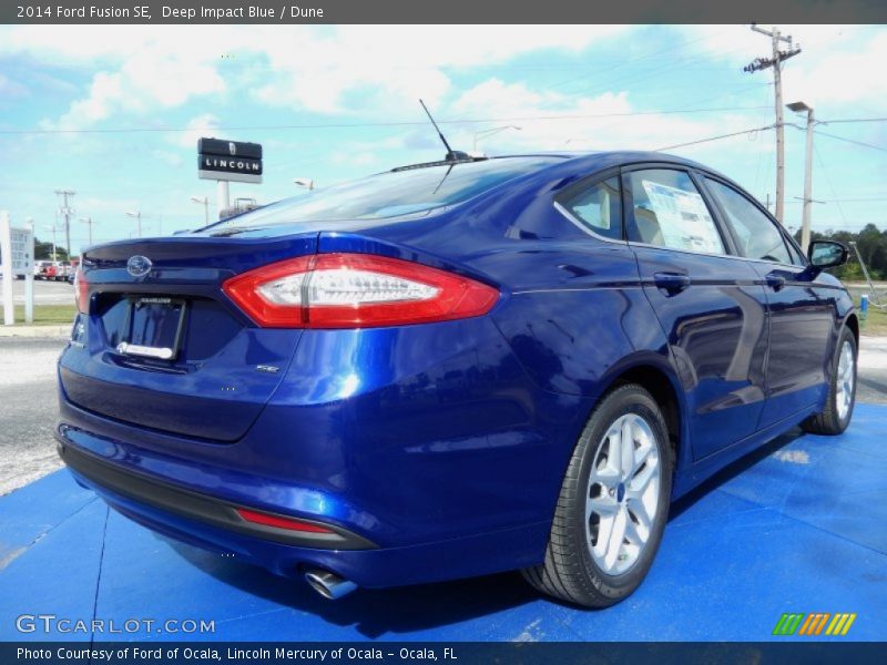 Deep Impact Blue / Dune 2014 Ford Fusion SE