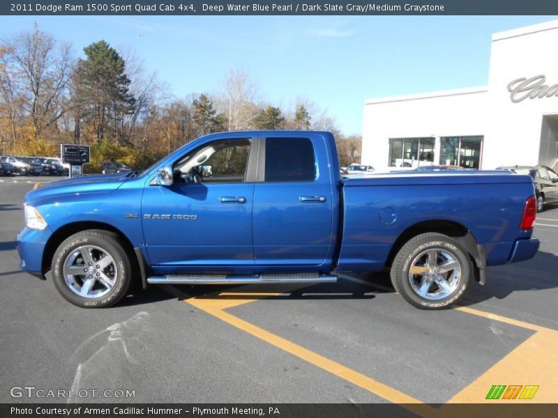 Deep Water Blue Pearl / Dark Slate Gray/Medium Graystone 2011 Dodge Ram 1500 Sport Quad Cab 4x4