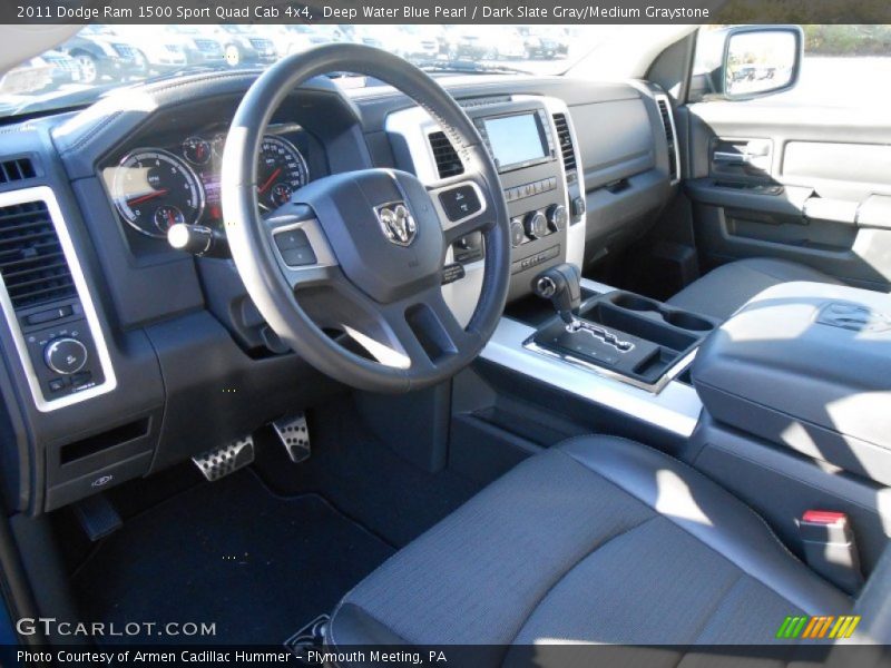 Deep Water Blue Pearl / Dark Slate Gray/Medium Graystone 2011 Dodge Ram 1500 Sport Quad Cab 4x4