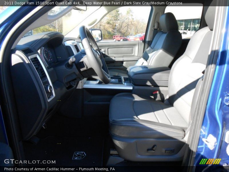 Deep Water Blue Pearl / Dark Slate Gray/Medium Graystone 2011 Dodge Ram 1500 Sport Quad Cab 4x4