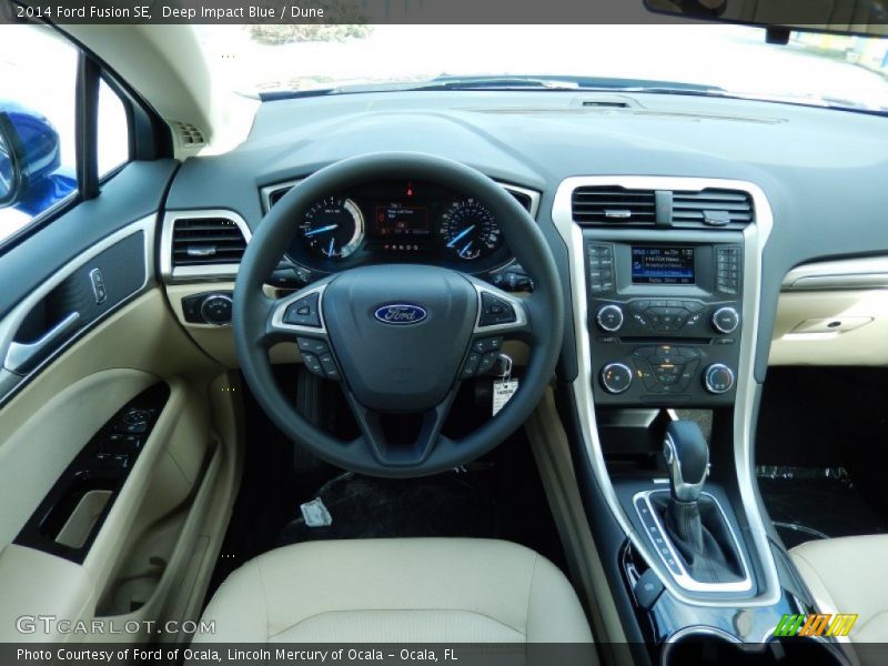 Deep Impact Blue / Dune 2014 Ford Fusion SE