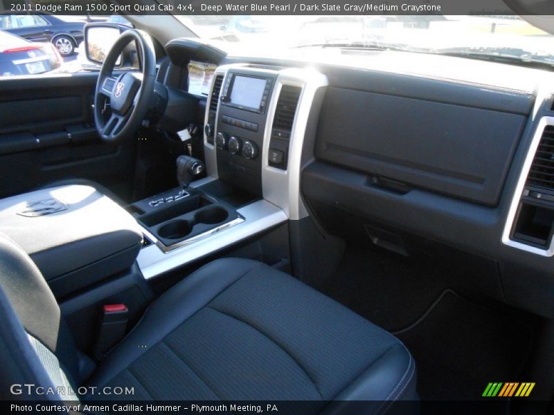 Deep Water Blue Pearl / Dark Slate Gray/Medium Graystone 2011 Dodge Ram 1500 Sport Quad Cab 4x4