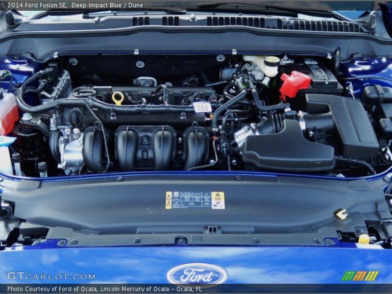 Deep Impact Blue / Dune 2014 Ford Fusion SE