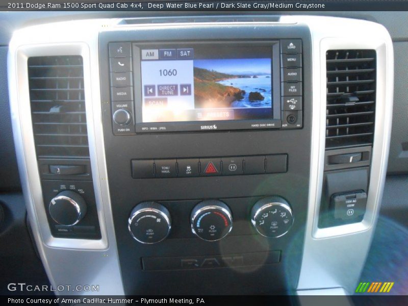 Deep Water Blue Pearl / Dark Slate Gray/Medium Graystone 2011 Dodge Ram 1500 Sport Quad Cab 4x4