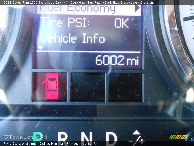 Deep Water Blue Pearl / Dark Slate Gray/Medium Graystone 2011 Dodge Ram 1500 Sport Quad Cab 4x4