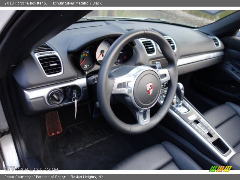 Platinum Silver Metallic / Black 2013 Porsche Boxster S