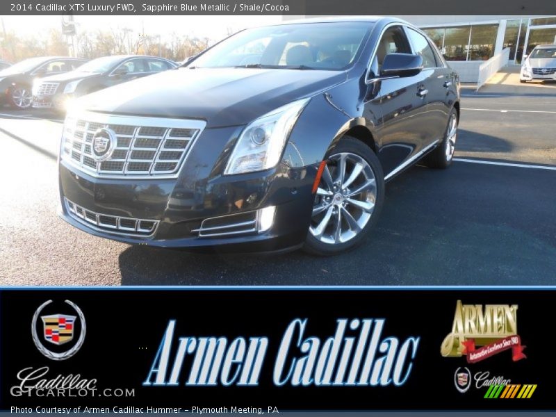 Sapphire Blue Metallic / Shale/Cocoa 2014 Cadillac XTS Luxury FWD