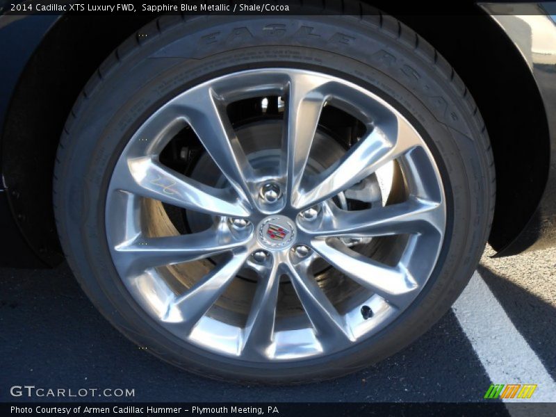 Sapphire Blue Metallic / Shale/Cocoa 2014 Cadillac XTS Luxury FWD
