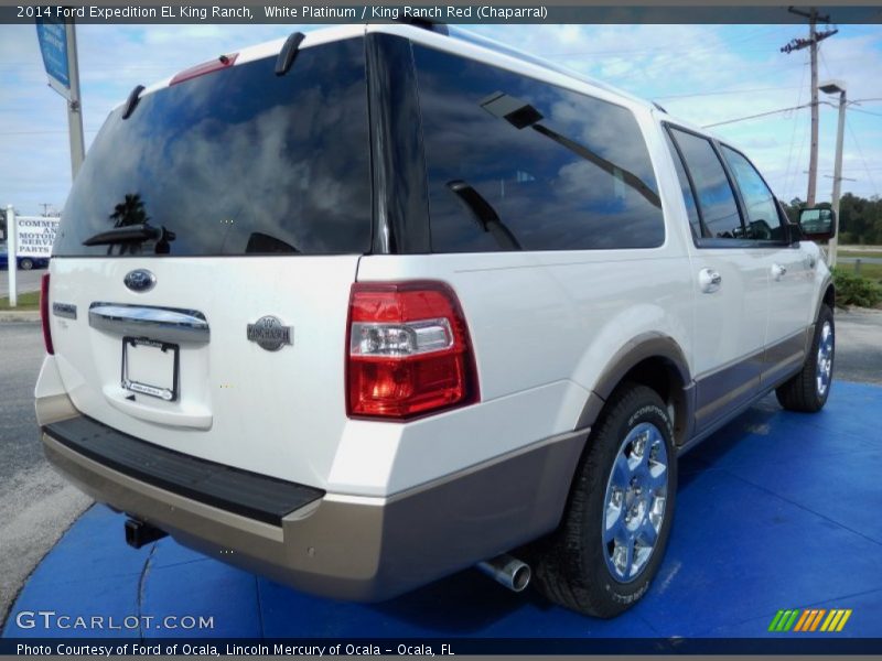 White Platinum / King Ranch Red (Chaparral) 2014 Ford Expedition EL King Ranch