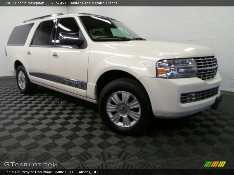 White Suede Metallic / Stone 2008 Lincoln Navigator L Luxury 4x4