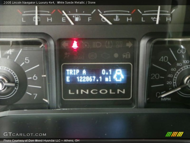 White Suede Metallic / Stone 2008 Lincoln Navigator L Luxury 4x4