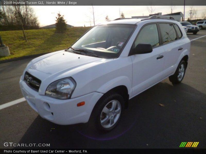 Nordic White / Beige 2008 Hyundai Tucson GLS