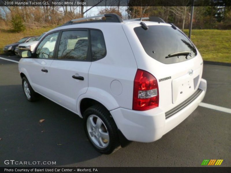 Nordic White / Beige 2008 Hyundai Tucson GLS