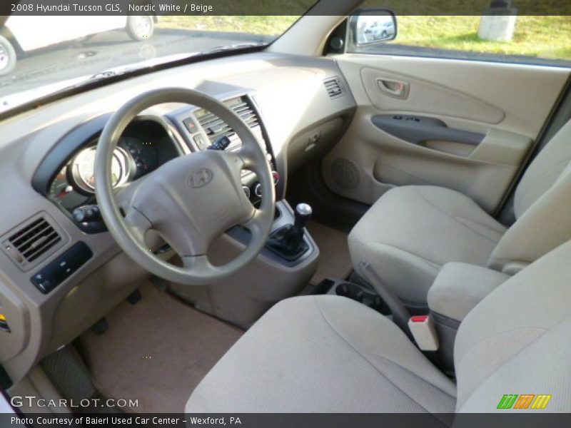Nordic White / Beige 2008 Hyundai Tucson GLS