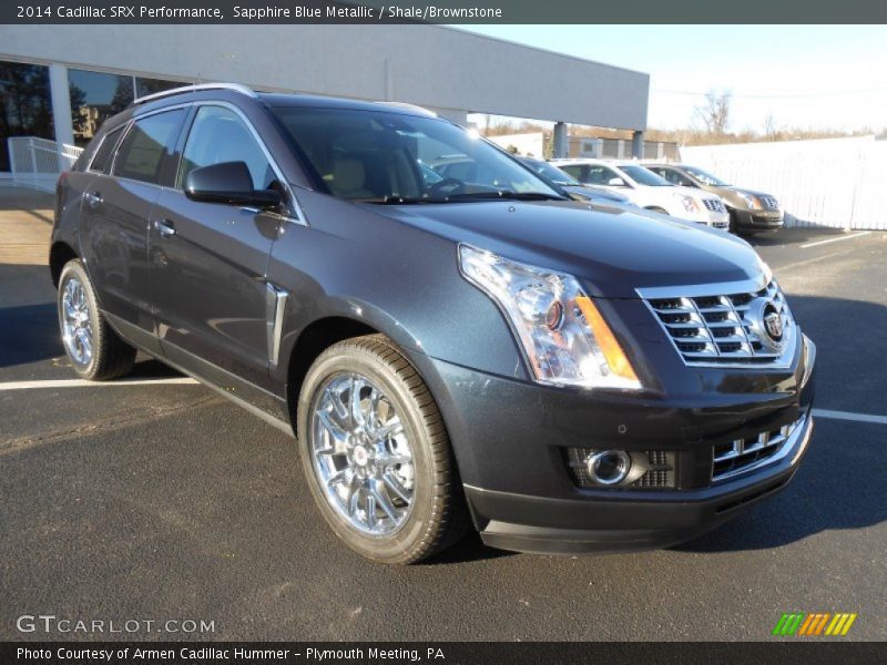 Sapphire Blue Metallic / Shale/Brownstone 2014 Cadillac SRX Performance