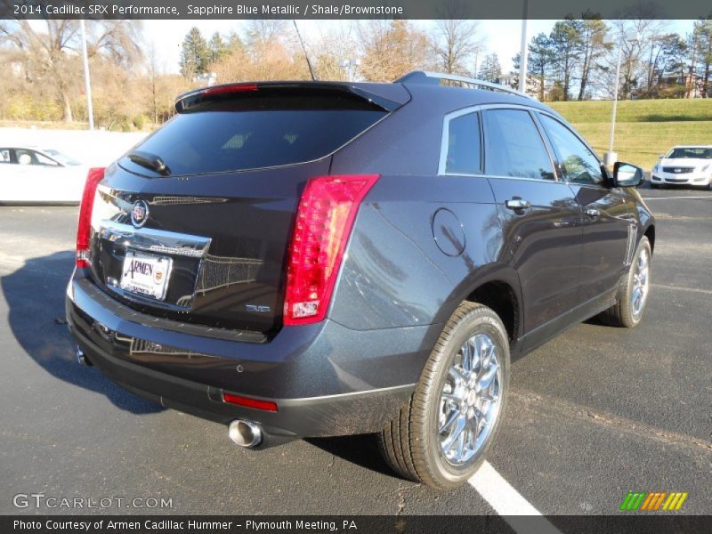 Sapphire Blue Metallic / Shale/Brownstone 2014 Cadillac SRX Performance