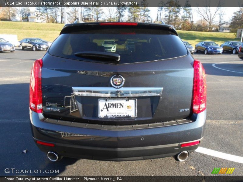 Sapphire Blue Metallic / Shale/Brownstone 2014 Cadillac SRX Performance