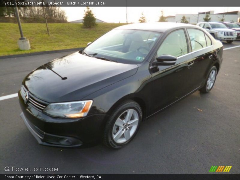 Black / Cornsilk Beige 2011 Volkswagen Jetta TDI Sedan