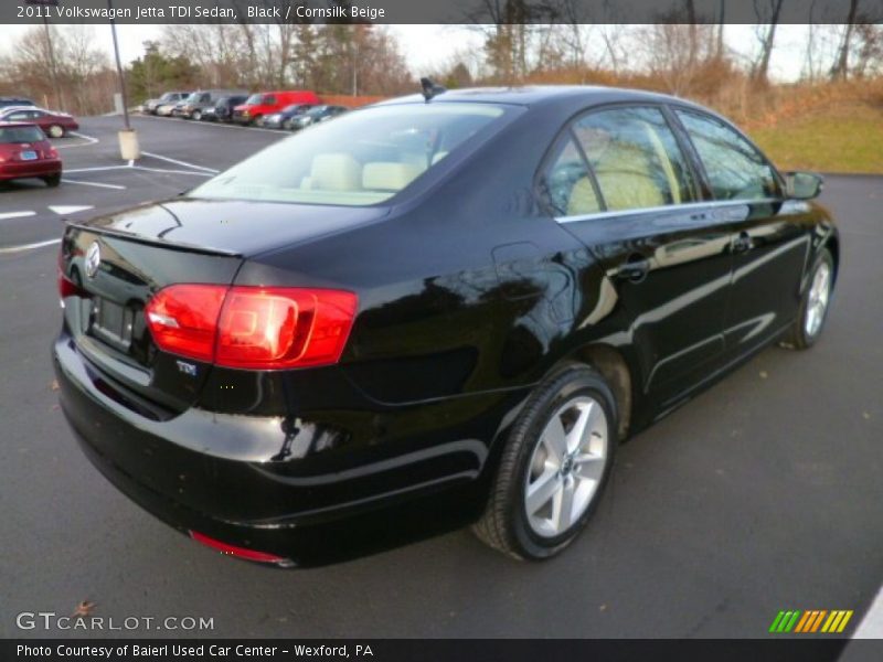 Black / Cornsilk Beige 2011 Volkswagen Jetta TDI Sedan