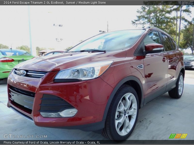 Sunset / Medium Light Stone 2014 Ford Escape Titanium 2.0L EcoBoost
