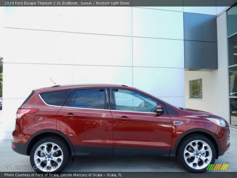 Sunset / Medium Light Stone 2014 Ford Escape Titanium 2.0L EcoBoost
