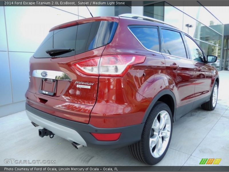 Sunset / Medium Light Stone 2014 Ford Escape Titanium 2.0L EcoBoost