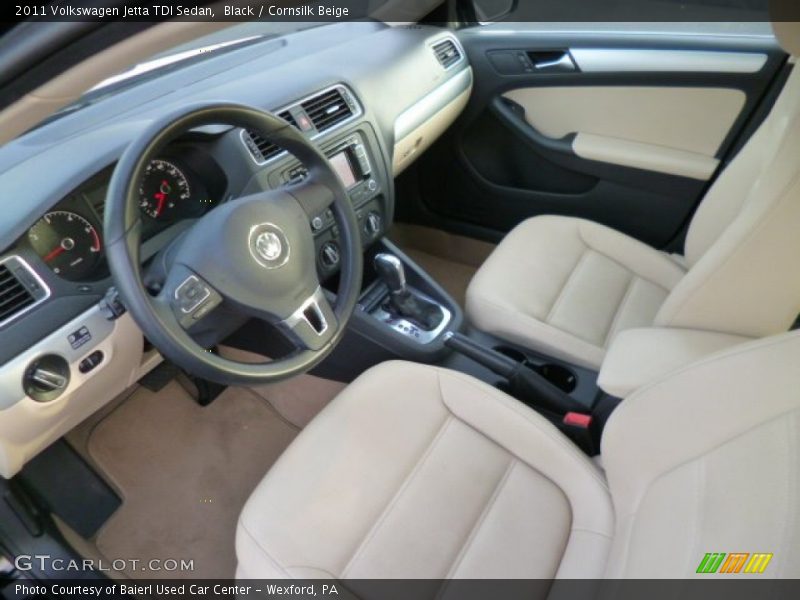 Black / Cornsilk Beige 2011 Volkswagen Jetta TDI Sedan