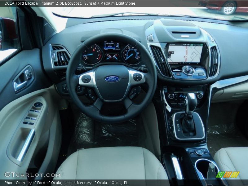 Sunset / Medium Light Stone 2014 Ford Escape Titanium 2.0L EcoBoost
