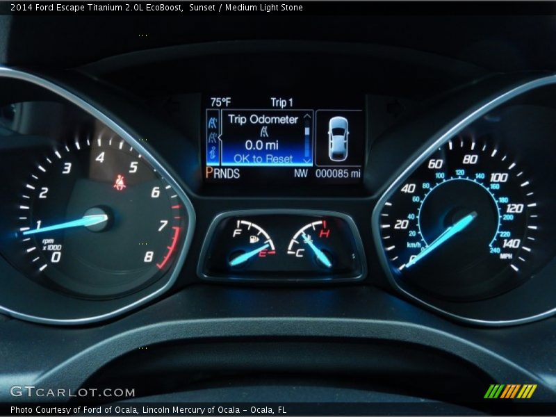 Sunset / Medium Light Stone 2014 Ford Escape Titanium 2.0L EcoBoost