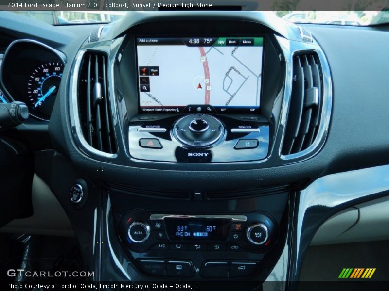 Sunset / Medium Light Stone 2014 Ford Escape Titanium 2.0L EcoBoost