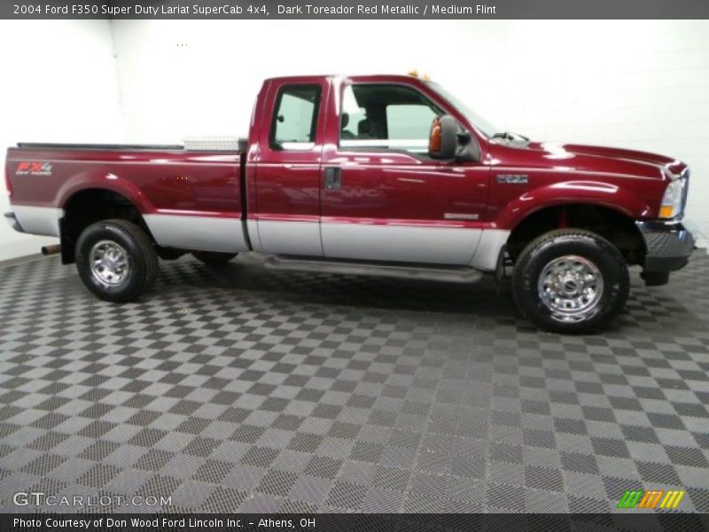 Dark Toreador Red Metallic / Medium Flint 2004 Ford F350 Super Duty Lariat SuperCab 4x4