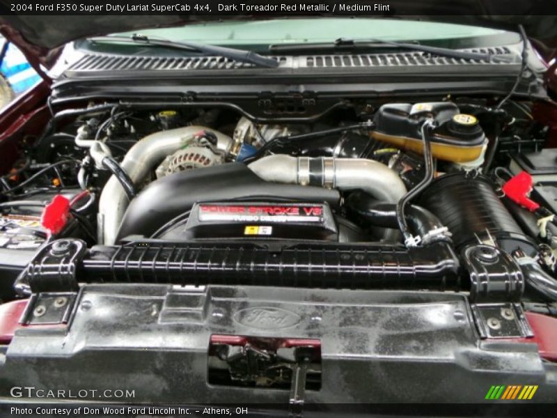 Dark Toreador Red Metallic / Medium Flint 2004 Ford F350 Super Duty Lariat SuperCab 4x4