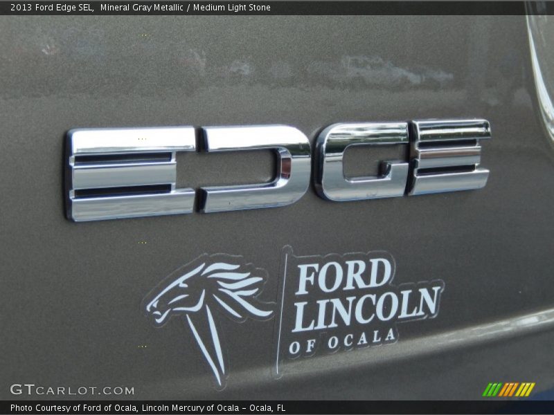 Mineral Gray Metallic / Medium Light Stone 2013 Ford Edge SEL