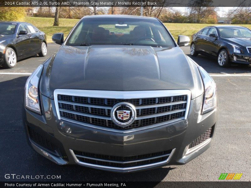 Phantom Gray Metallic / Morello Red/Jet Black 2014 Cadillac ATS 2.0L Turbo AWD