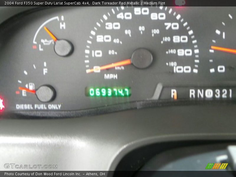 Dark Toreador Red Metallic / Medium Flint 2004 Ford F350 Super Duty Lariat SuperCab 4x4