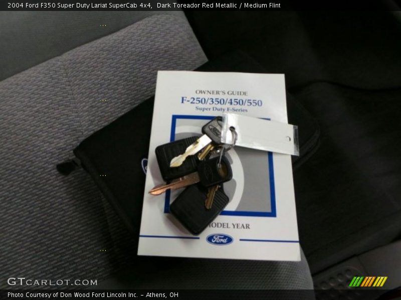 Dark Toreador Red Metallic / Medium Flint 2004 Ford F350 Super Duty Lariat SuperCab 4x4
