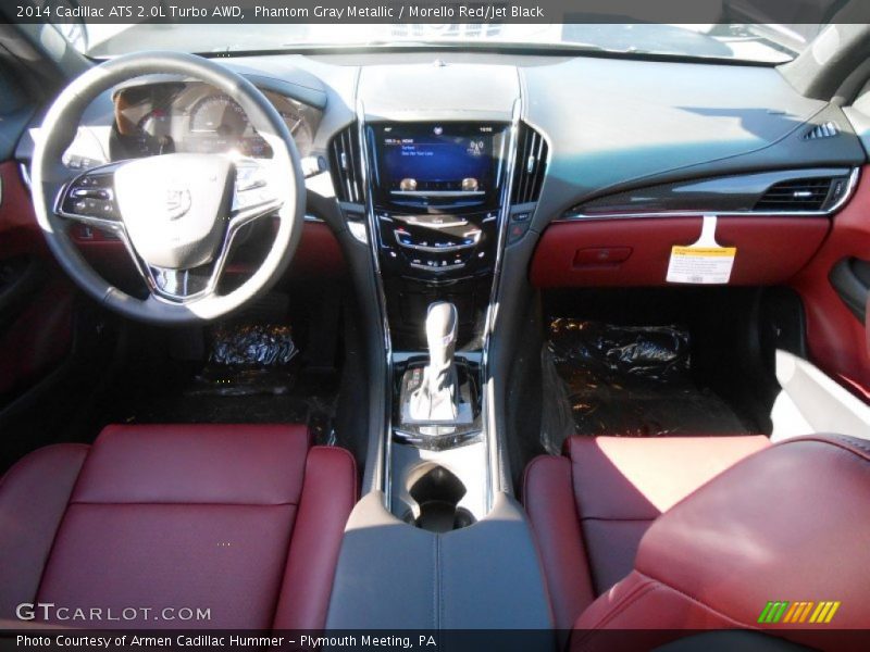Phantom Gray Metallic / Morello Red/Jet Black 2014 Cadillac ATS 2.0L Turbo AWD