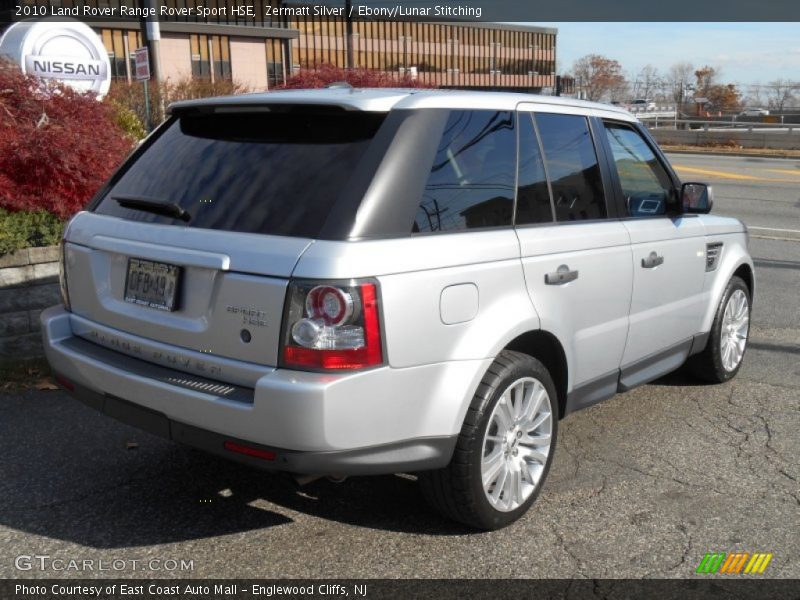 Zermatt Silver / Ebony/Lunar Stitching 2010 Land Rover Range Rover Sport HSE