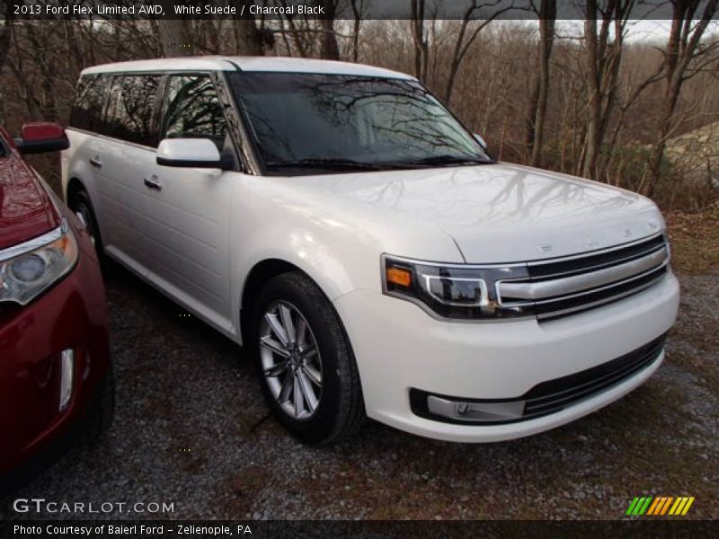 White Suede / Charcoal Black 2013 Ford Flex Limited AWD