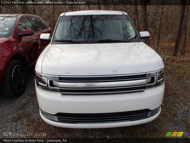 White Suede / Charcoal Black 2013 Ford Flex Limited AWD