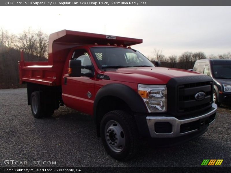 Vermillion Red / Steel 2014 Ford F550 Super Duty XL Regular Cab 4x4 Dump Truck