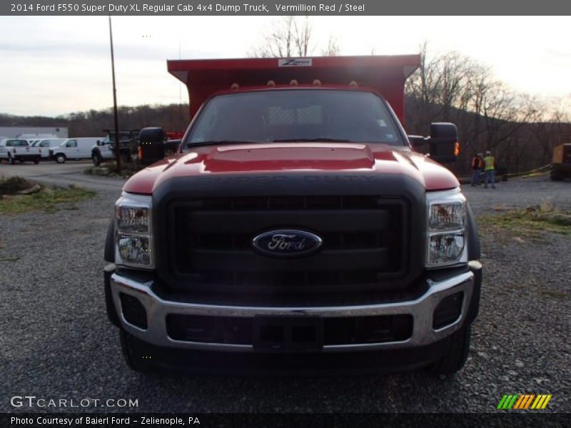 Vermillion Red / Steel 2014 Ford F550 Super Duty XL Regular Cab 4x4 Dump Truck