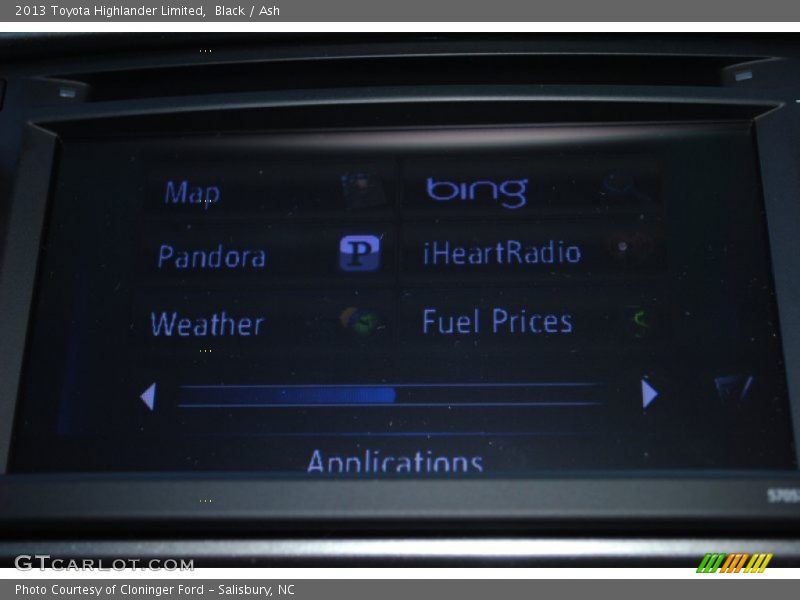 Black / Ash 2013 Toyota Highlander Limited