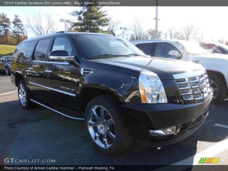 Black Raven / Ebony/Ebony 2014 Cadillac Escalade ESV Luxury AWD