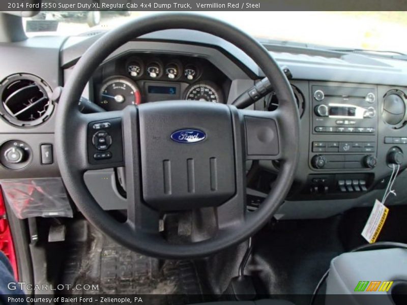  2014 F550 Super Duty XL Regular Cab 4x4 Dump Truck Steering Wheel