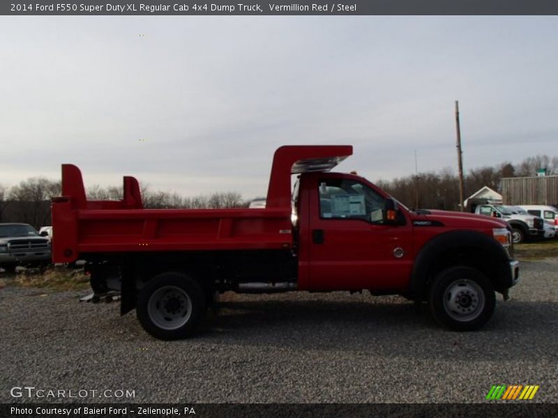 Vermillion Red / Steel 2014 Ford F550 Super Duty XL Regular Cab 4x4 Dump Truck