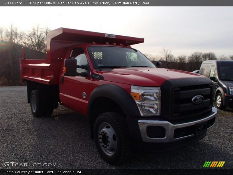 Vermillion Red / Steel 2014 Ford F550 Super Duty XL Regular Cab 4x4 Dump Truck
