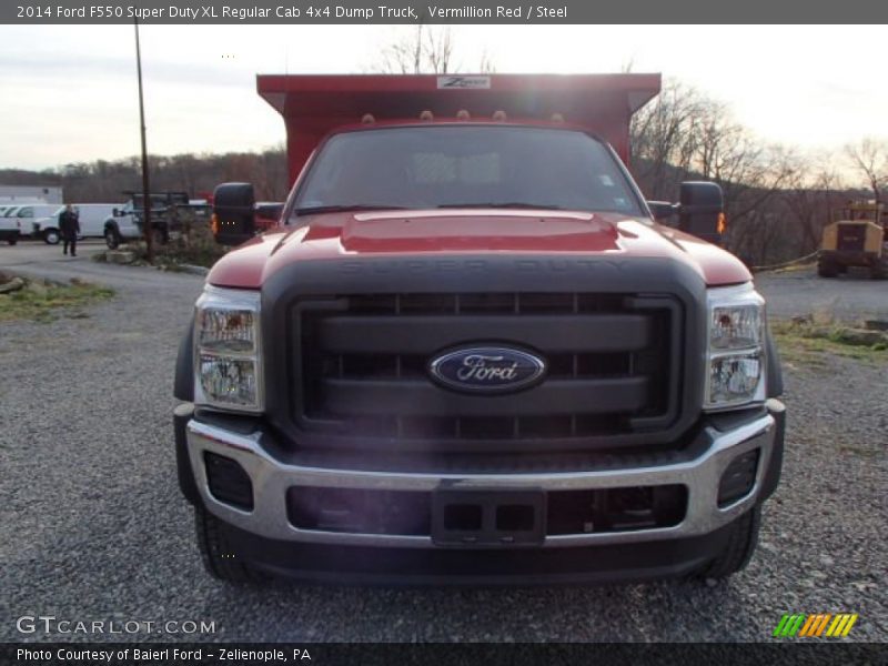 Vermillion Red / Steel 2014 Ford F550 Super Duty XL Regular Cab 4x4 Dump Truck